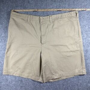 Merona Chino Shorts 44 Khaki 100% Cotton Classic Fit